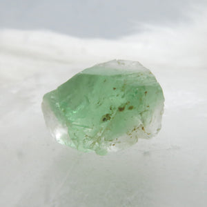 Clear Strontrium-bearing “Chrome” Fluorite with Green Phantoms from Colombia CF02R