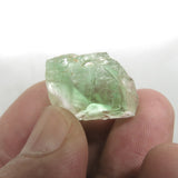 Clear Strontrium-bearing “Chrome” Fluorite with Green Phantoms from Colombia CF02R