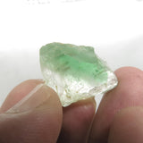 Clear Strontrium-bearing “Chrome” Fluorite with Green Phantoms from Colombia CF02R