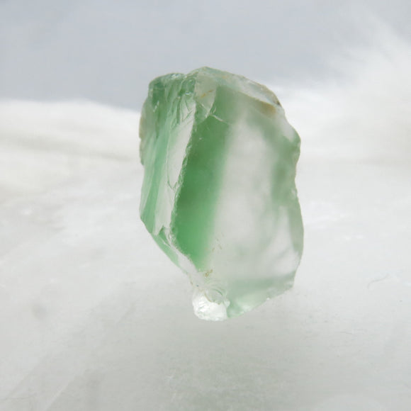 Clear Strontrium-bearing “Chrome” Fluorite with Green Phantoms from Colombia CF03R