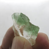 Clear Strontrium-bearing “Chrome” Fluorite with Green Phantoms from Colombia CF05R